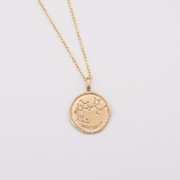 Collier constellation sagittaire plaqué or