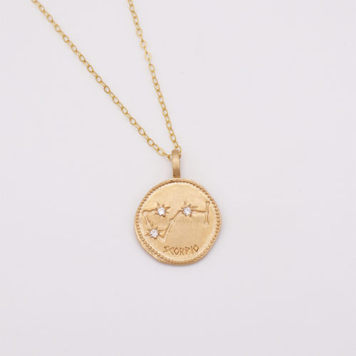 Collier constellation Scorpion | Plaqué or