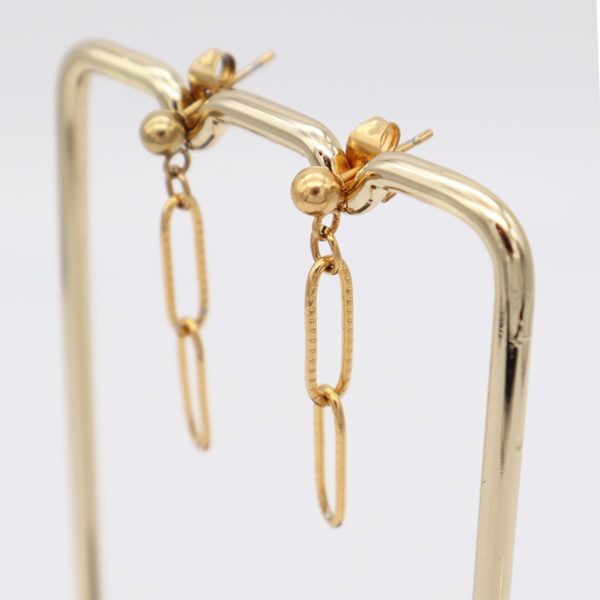 Boucles d'oreilles trombone dorées