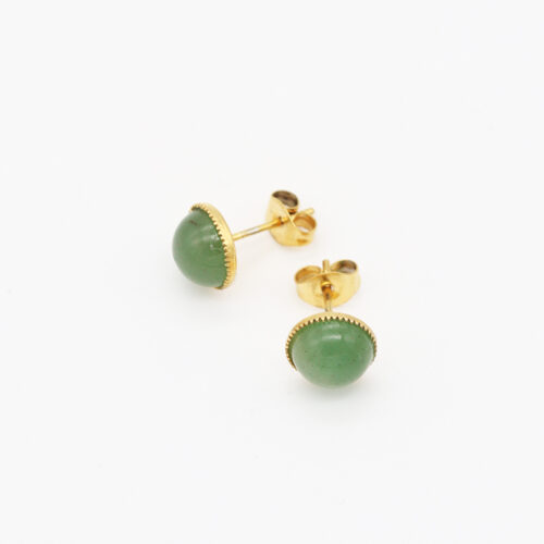 Clous d’oreilles aventurine GEMMA