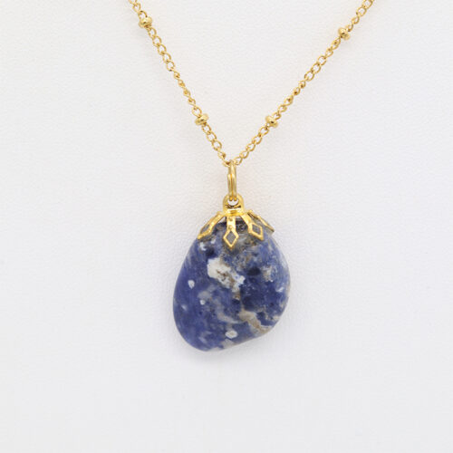 Collier pendentif sodalite